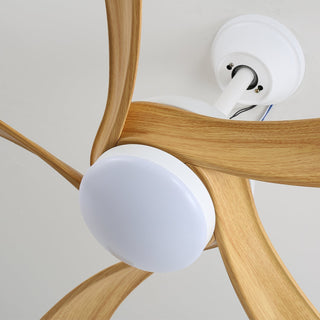 Plafonnier Ventilateur Sylven Moderne en Bois