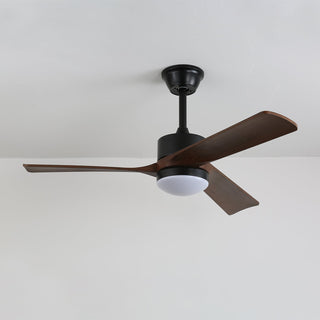 Ventilateur de plafond moderne en bois avec lumière Evraeis