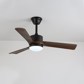 Ventilateur de plafond moderne en bois avec lumière Evraeis