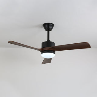 Ventilateur de plafond moderne en bois avec lumière Evraeis