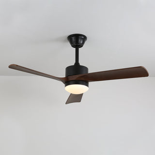 Ventilateur de plafond moderne en bois avec lumière Evraeis