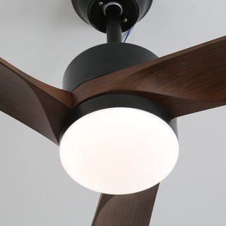 Ventilateur de plafond moderne en bois avec lumière Evraeis