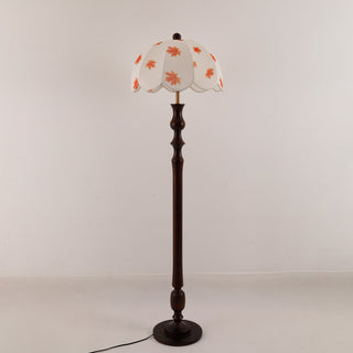 Mapler Lampadaire en Bois Et Tissu Élégante