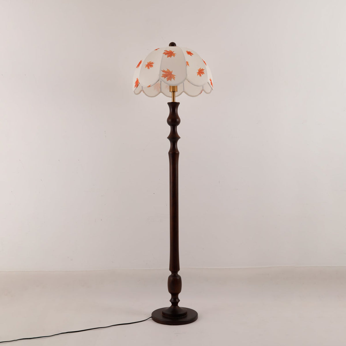 Mapler Lampadaire en Bois Et Tissu Élégante