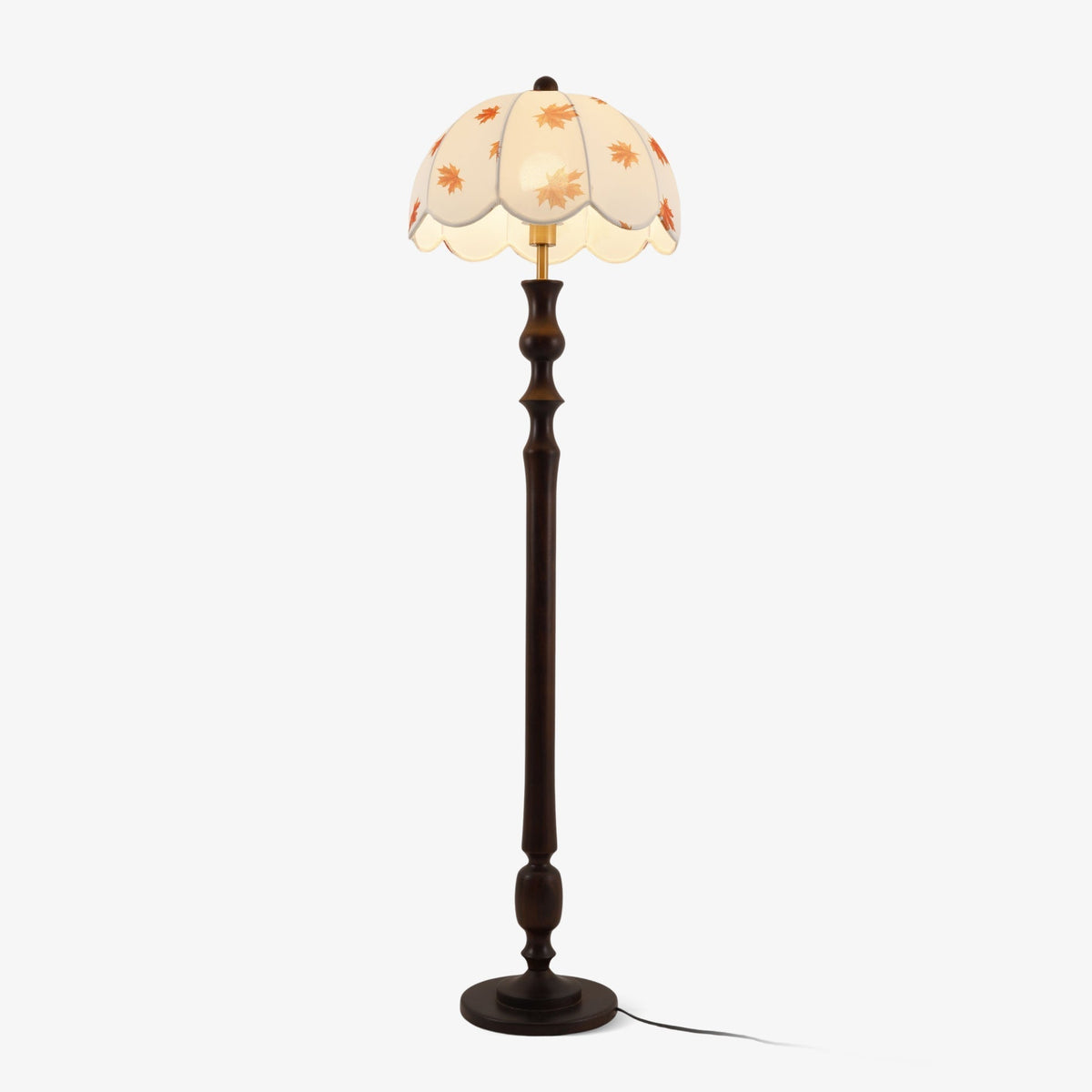 Mapler Lampadaire en Bois Et Tissu Élégante