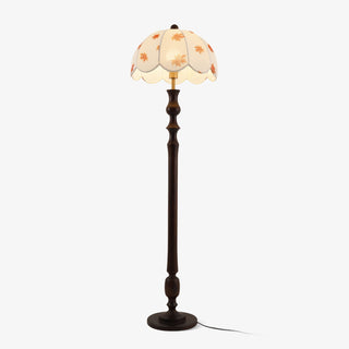 Mapler Lampadaire en Bois Et Tissu Élégante