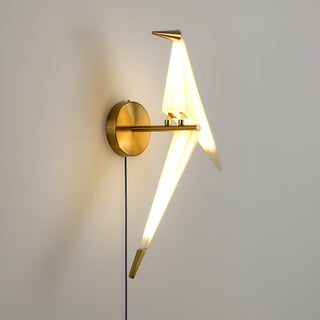 Visileth Lampe murale à brancher style nordique avec bras en forme de grue