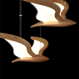 Lyvynia Lampe Suspendue en Bois Organique