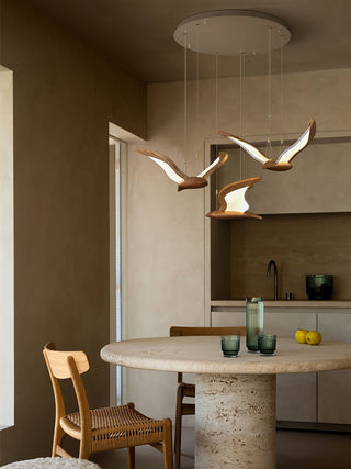 Lyvynia Lampe Suspendue en Bois Organique