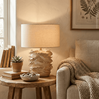 Avvolta Ceramic Table Lamp-Neutral Decor