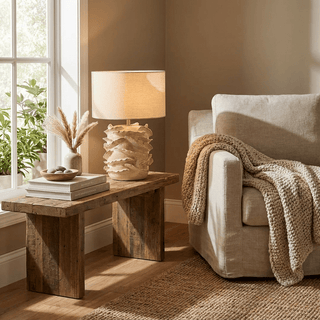 Avvolta Ceramic Table Lamp-Neutral Decor