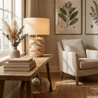 Avvolta Ceramic Table Lamp-Neutral Decor