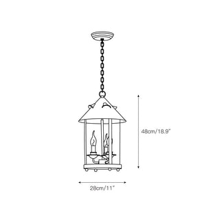 Tinduvyh Ancien Industriel Métal Verre Lanterne Suspension