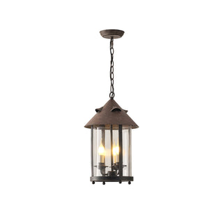 Tinduvyh Ancien Industriel Métal Verre Lanterne Suspension