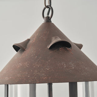 Tinduvyh Ancien Industriel Métal Verre Lanterne Suspension