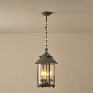 Tinduvyh Ancien Industriel Métal Verre Lanterne Suspension