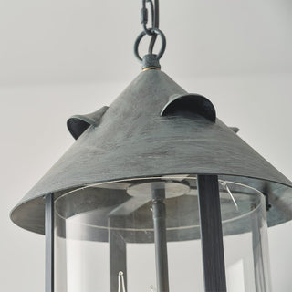 Tinduvyh Ancien Industriel Métal Verre Lanterne Suspension