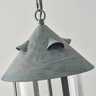 Tinduvyh Ancien Industriel Métal Verre Lanterne Suspension