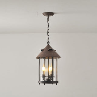 Tinduvyh Ancien Industriel Métal Verre Lanterne Suspension
