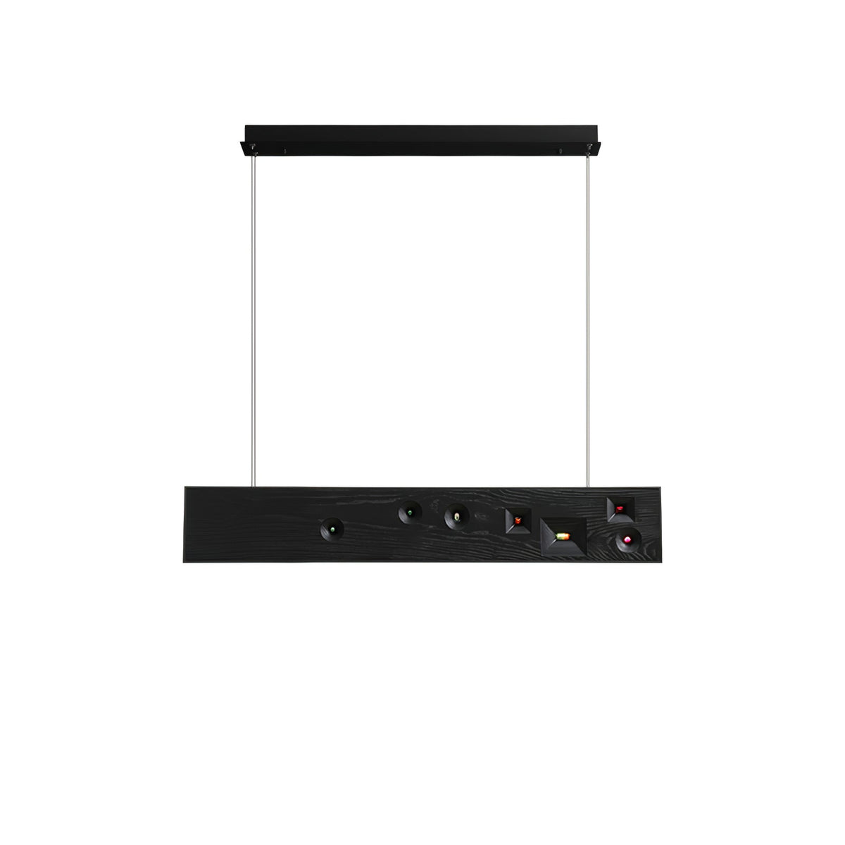 Ilvius Suspension Bois Pierre Précieuse Linéaire LED