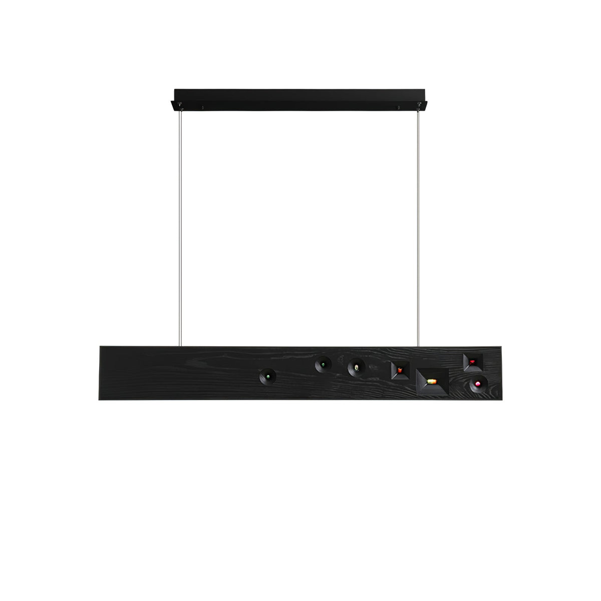 Ilvius Suspension Bois Pierre Précieuse Linéaire LED