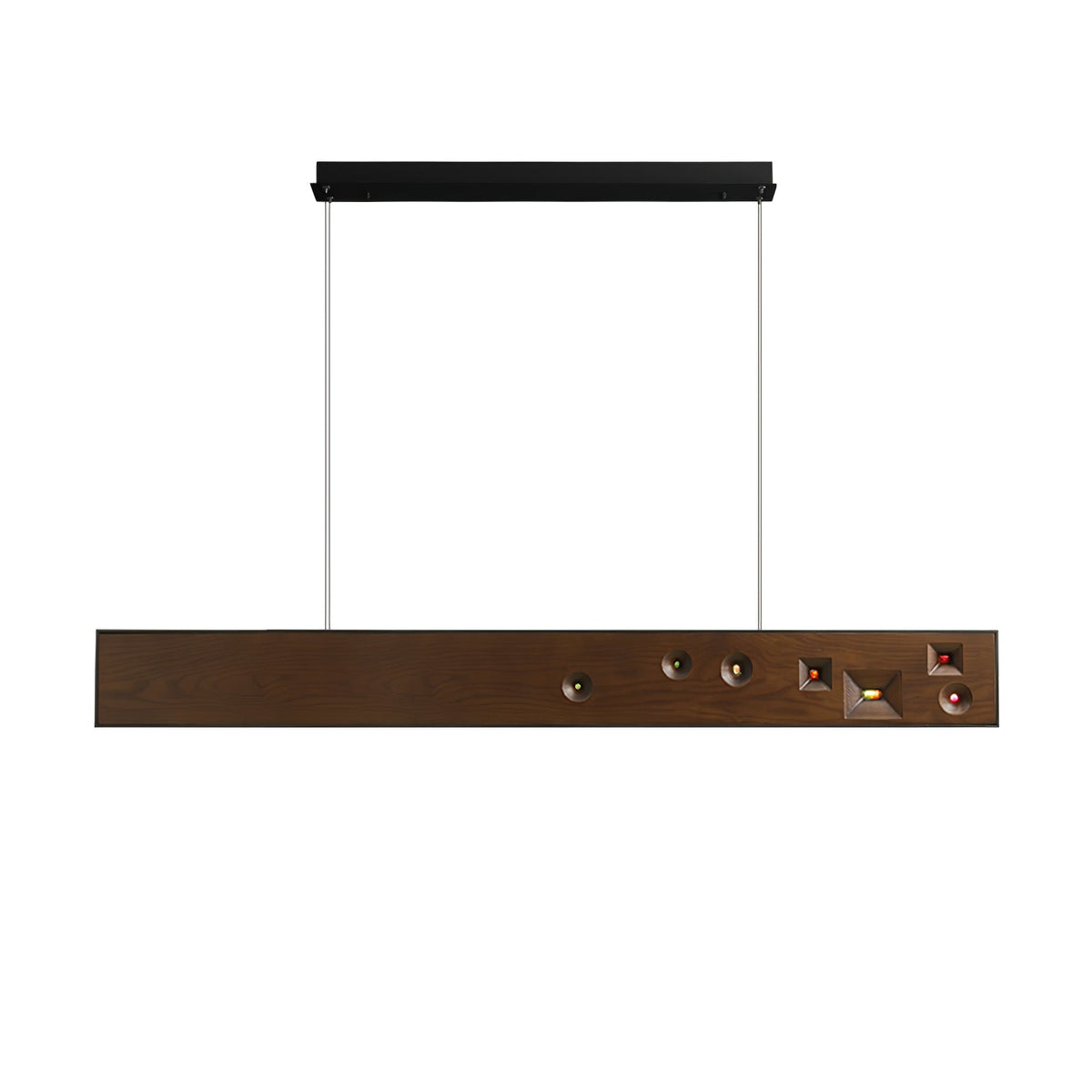 Ilvius Suspension Bois Pierre Précieuse Linéaire LED