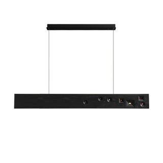 Lustra Suspension Bois Pierre Précieuse Linéaire LED