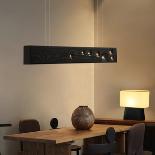 Lustra Suspension Bois Pierre Précieuse Linéaire LED