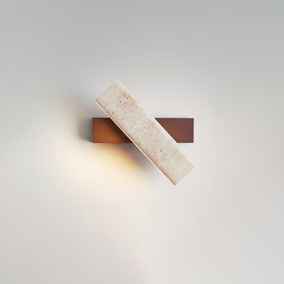 Ostruvyo Moderne Minimaliste Linéaire Noyer Travertin Applique Murale