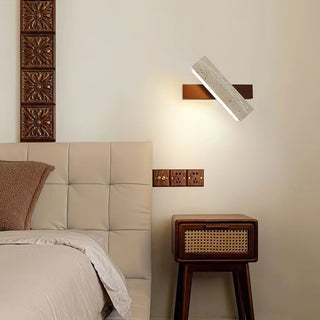 Ostruvyo Moderne Minimaliste Linéaire Noyer Travertin Applique Murale