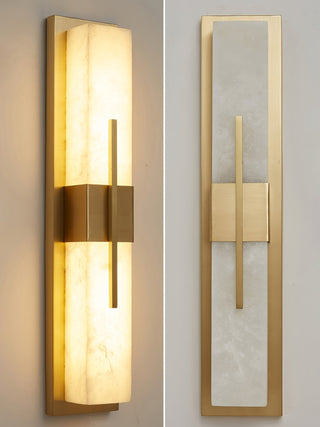 Axis Twin Alabaster Sconce-Neutral Decor
