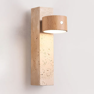 Zarinila Rectangulaire-Bloc Travertin Luminaire Mural