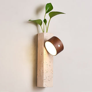 Zarinila Rectangulaire-Bloc Travertin Luminaire Mural