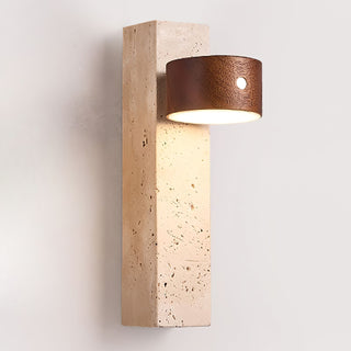 Zarinila Rectangulaire-Bloc Travertin Luminaire Mural