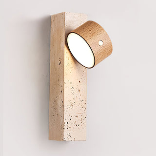 Zarinila Rectangulaire-Bloc Travertin Luminaire Mural