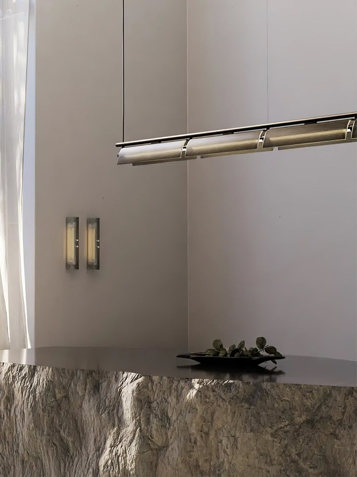 Eveva Lustre Verre Fumé Moderne