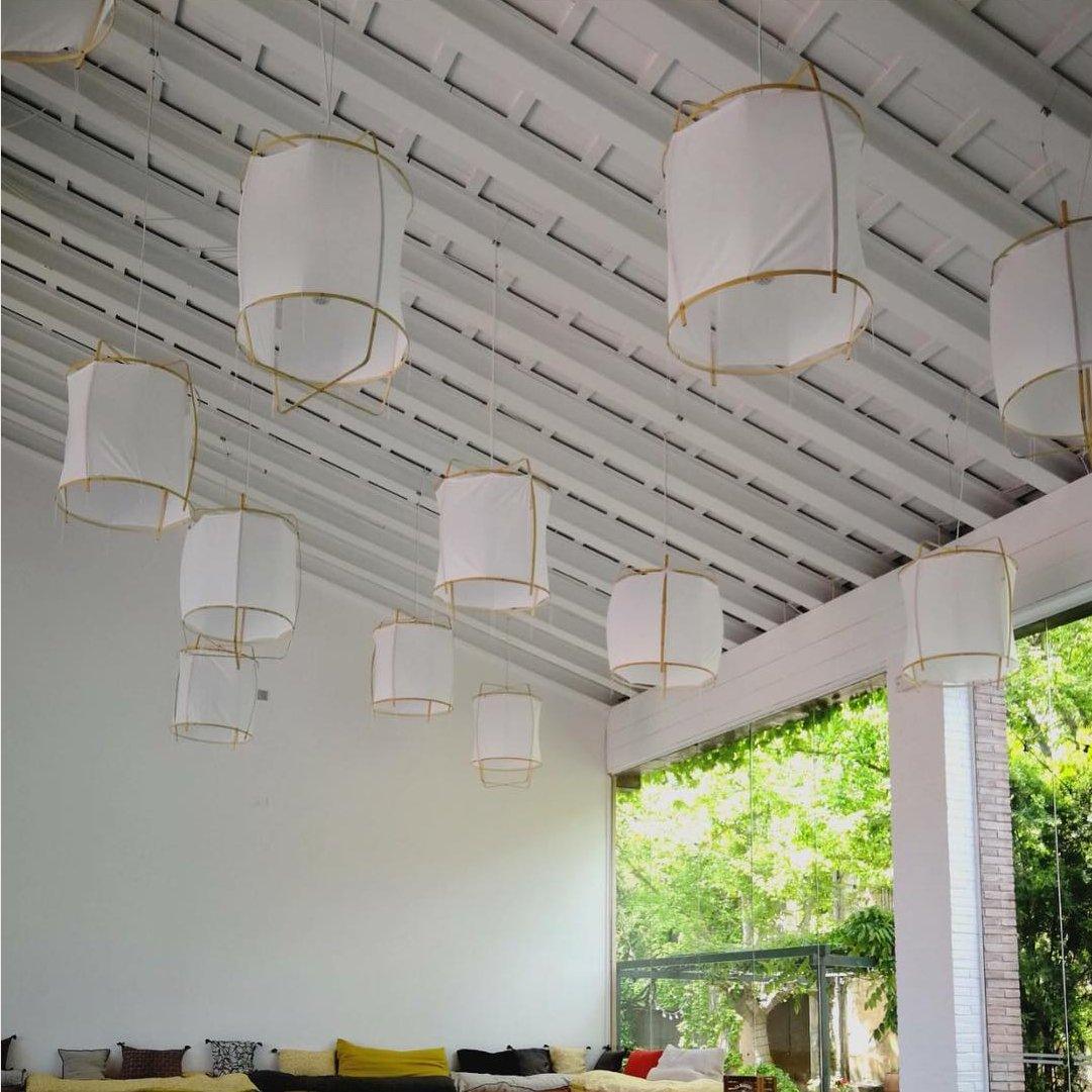 Nerista Suspension Abat-jour en Bambou pour Salon