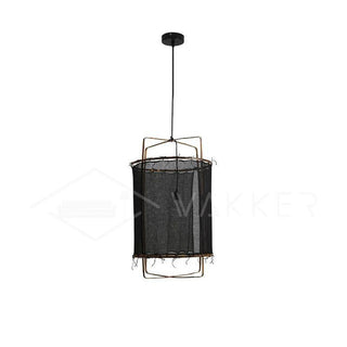 Lustra Suspension Abat-jour en Bambou pour Salon
