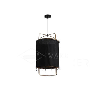 Lustra Suspension Abat-jour en Bambou pour Salon