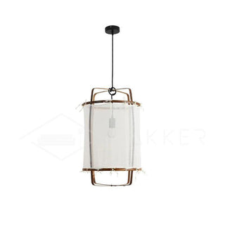 Lustra Suspension Abat-jour en Bambou pour Salon