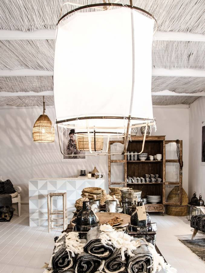 Nerista Suspension Abat-jour en Bambou pour Salon