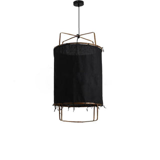 Lustra Suspension Abat-jour en Bambou pour Salon