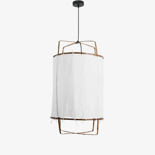 Lustra Suspension Abat-jour en Bambou pour Salon