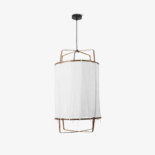 Lustra Suspension Abat-jour en Bambou pour Salon