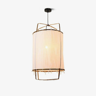 Lustra Suspension Abat-jour en Bambou pour Salon