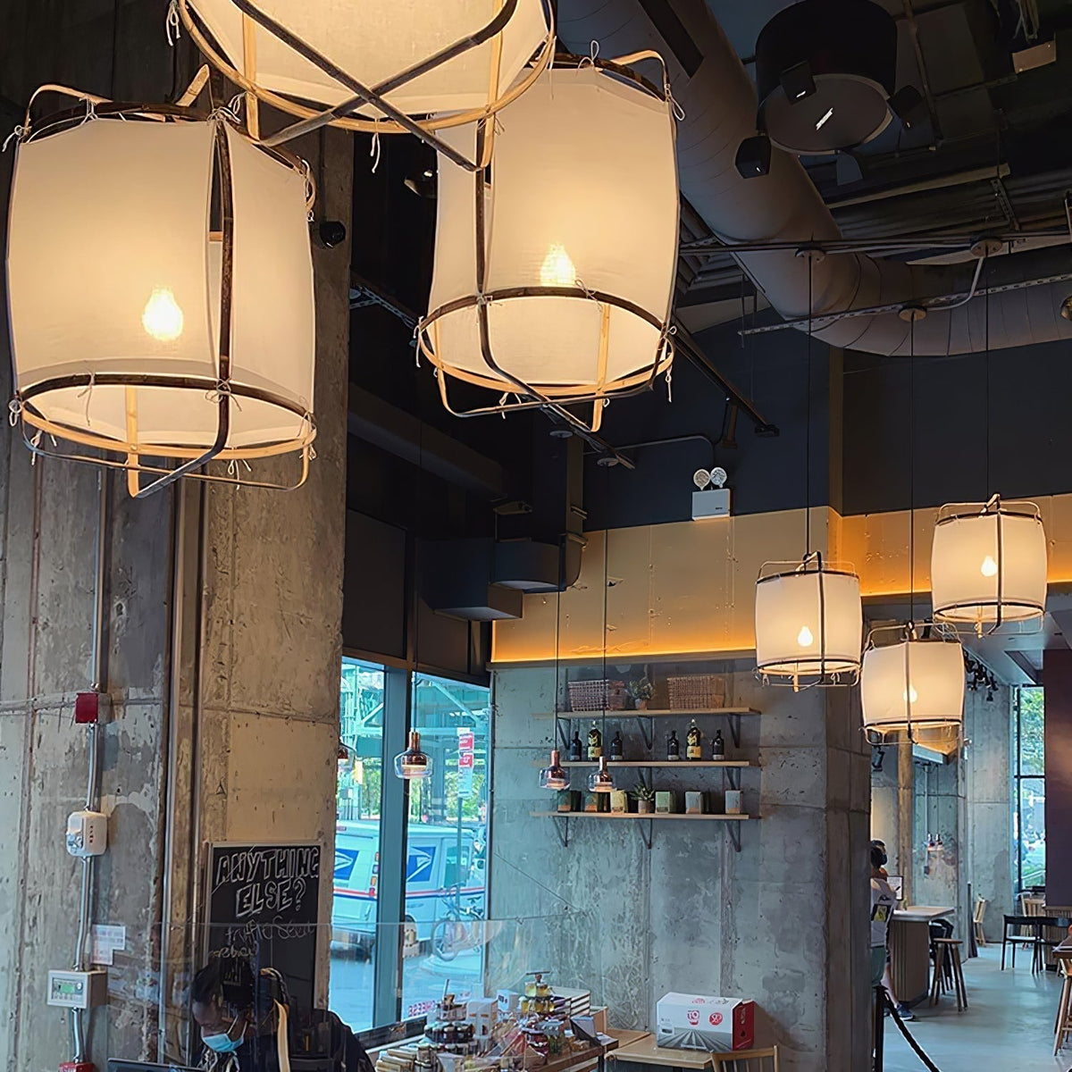 Nerista Suspension Abat-jour en Bambou pour Salon