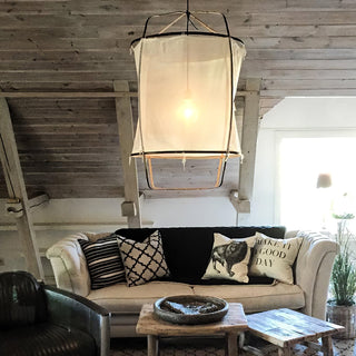Lustra Suspension Abat-jour en Bambou pour Salon