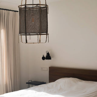 Lustra Suspension Abat-jour en Bambou pour Salon