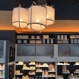 Lustra Suspension Abat-jour en Bambou pour Salon
