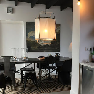 Lustra Suspension Abat-jour en Bambou pour Salon